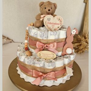 Couches cake vieux rose