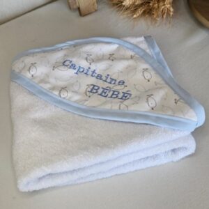 Sortie de bain "Capitaine Bébé"