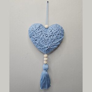 Accroche coeur mural bleu douceur