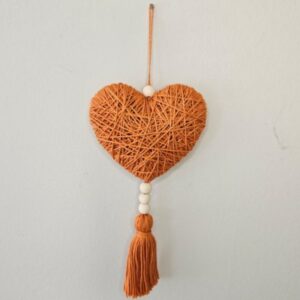 Accroche coeur terracotta