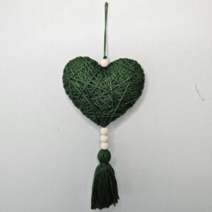 Accroche coeur vert profond