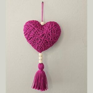 Accroche coeur framboisine